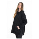 Target Γυναικείο φούτερ Loose Hoodie Side Slits Fleece ''Joyful''
